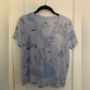 Disney Alice in Wonderland Sky Blue T-shirt S